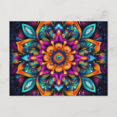 Mooie kleurrijke Heilige Geometrie Mandala Art Briefkaart (Voorkant)