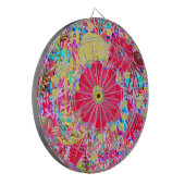 Mooie kleurrijke heldere bloemen dartbord (Voorkant Links)