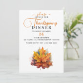 Mooie kleurrijke Herfst esdoornblad Thanksgiving Kaart (Staand voorkant)