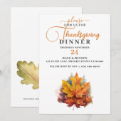 Mooie kleurrijke Herfst esdoornblad Thanksgiving Kaart (Voorkant / Achterkant)