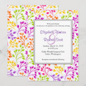 Mooie kleurrijke herfst vruchten trouw uitnodiging (Voorkant / Achterkant)