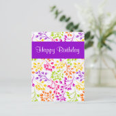 Mooie kleurrijke herfst vruchten verjaardagskaart briefkaart (Staand voorkant)