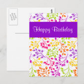 Mooie kleurrijke herfst vruchten verjaardagskaart briefkaart (Voorkant / Achterkant)