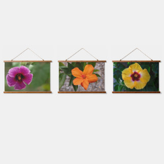 Mooie Kleurrijke Hibiscus Bloemen van Hawaï Hangend Wandkleed