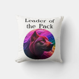 Mooie kleurrijke hondenkunst kussen