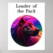 Mooie kleurrijke hondenkunst poster (Voorkant)