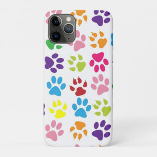 Mooie Kleurrijke Huisdierpoten Print Patroon iPhone 11 Pro Hoesje