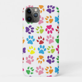 Mooie Kleurrijke Huisdierpotenprintpatroon iPhone 11 Pro Hoesje