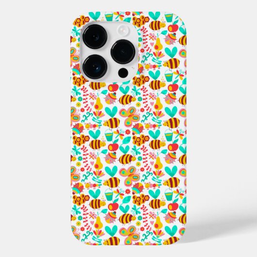 Mooie kleurrijke insecten patronen Case-Mate iPhone case (Achterkant)