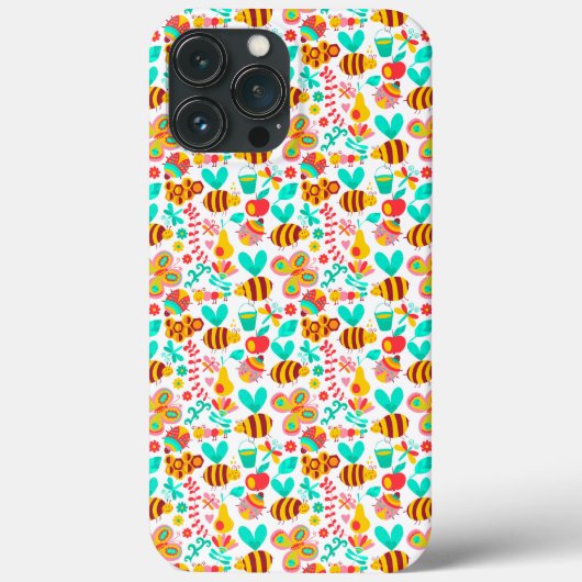 Mooie kleurrijke insecten patronen Case-Mate iPhone case (Achterkant)