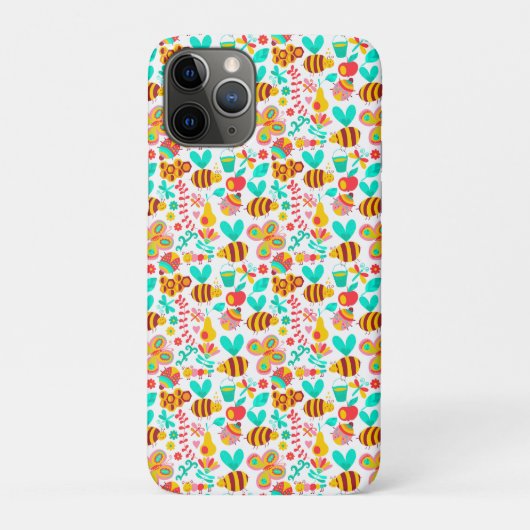 Mooie kleurrijke insecten patronen Case-Mate iPhone case (Achterkant)
