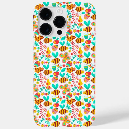 Mooie kleurrijke insecten patronen Case-Mate iPhone case (Achterkant)