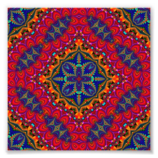 Mooie kleurrijke Kaleidoscoop Foto Afdruk (Voorkant)