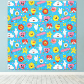 Mooie Kleurrijke Karakters Pop Art Canvas (Insitu (Houten vloer))