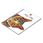 Mooie Kleurrijke Kat Notitieboek (Linkerzijde)