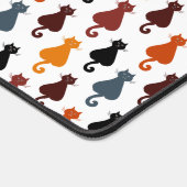 Mooie Kleurrijke Kat Patroon Bureaumat (Hoek)