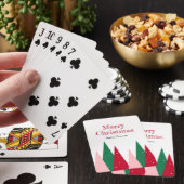 Mooie Kleurrijke Kerstbomen Modern Pokerkaarten (Insitu)