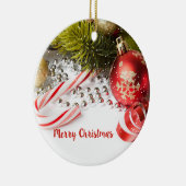 Mooie kleurrijke kerstdecoratie keramisch ornament (Rechts)