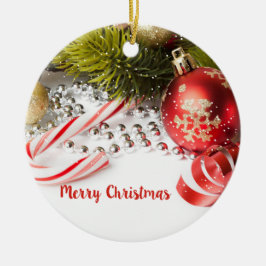 Mooie kleurrijke kerstdecoratie keramisch ornament