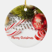 Mooie kleurrijke kerstdecoratie keramisch ornament (Achterkant)