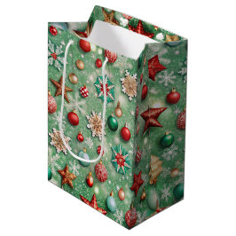 MOOIE KLEURRIJKE KERSTVERSIERINGEN MEDIUM CADEAUZAKJE