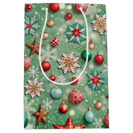 MOOIE KLEURRIJKE KERSTVERSIERINGEN MEDIUM CADEAUZAKJE