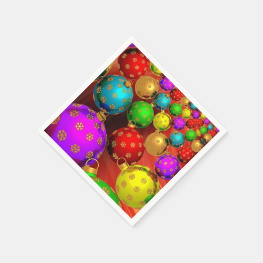 Mooie, Kleurrijke, Kerstversieringen Servetten (Hoek)