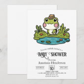 Mooie kleurrijke kikker Baby shower Kaart (Voorkant / Achterkant)