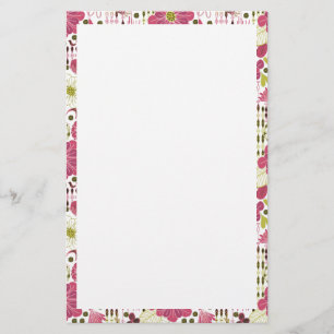 Mooie kleurrijke klassieke bloemmotief briefpapier