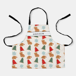 Mooie Kleurrijke Koekjes Patroon Kerst Kinderen Schort