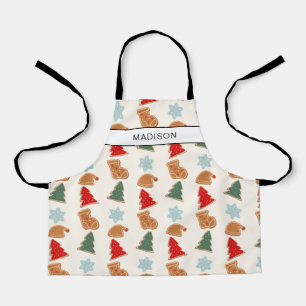 Mooie Kleurrijke Koekjes Patroon Kerst Kinderen Schort