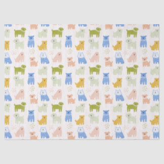 Mooie Kleurrijke Krijtjes Honden Inpakpapier Tissuepapier