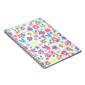 Mooie kleurrijke lente bloemen patroon notitieboek (Rechterzijde)