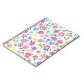 Mooie kleurrijke lente bloemen patroon notitieboek (Linkerzijde)
