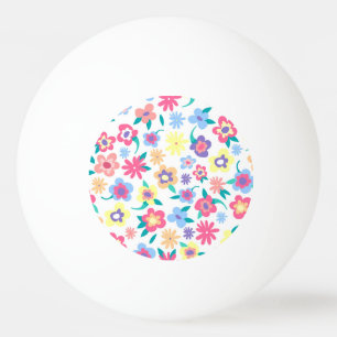 Mooie kleurrijke lente bloemen patroon pingpongbal