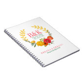 Mooie kleurrijke lente bloemenkrans notitieboek (Rechterzijde)