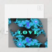 Mooie kleurrijke Liefde universum vector design ku Aankondigingskaart (Voorkant / Achterkant)