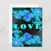 Mooie kleurrijke Liefde universum vector design ku Aankondigingskaart (Voorkant / Achterkant)