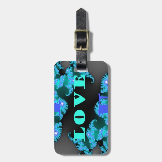 Mooie kleurrijke Liefde universum vector design ku Bagagelabel (Voorkant verticaal)