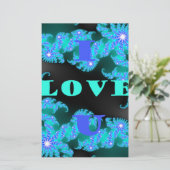 Mooie kleurrijke Liefde universum vector design ku Briefpapier (Staand voorkant)