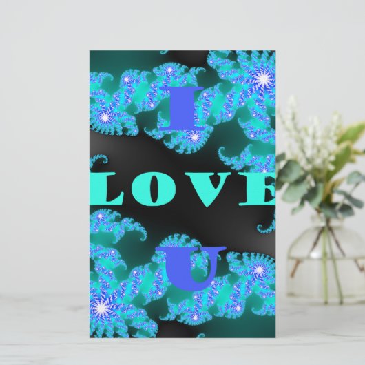 Mooie kleurrijke Liefde universum vector design ku Briefpapier (Staand voorkant)