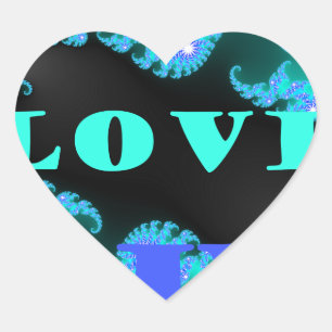 Mooie kleurrijke Liefde universum vector design ku Hart Sticker