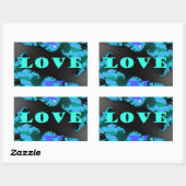 Mooie kleurrijke Liefde universum vector design ku Rechthoekige Sticker (Vel)