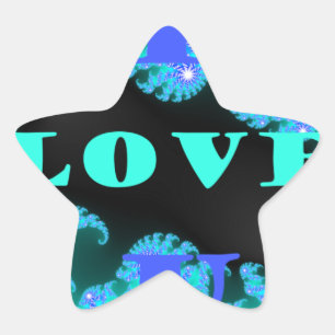Mooie kleurrijke Liefde universum vector design ku Ster Sticker