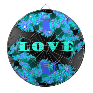 Mooie kleurrijke liefde universum vector ontwerp k dartbord