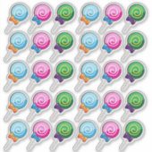 Mooie Kleurrijke Lolly Sticker (Voorkant)