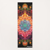 Mooie kleurrijke Mandala Boho Monogram Yogamat (Voorkant)