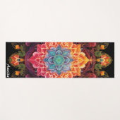 Mooie kleurrijke Mandala Boho Monogram Yogamat (Voorkant (horizontaal))