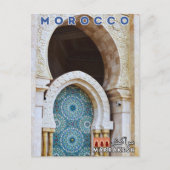 Mooie kleurrijke Marokko Marrakesh Medina deur Briefkaart (Voorkant)