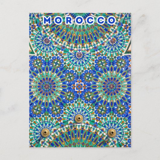 Mooie kleurrijke Marokko Zellij patronen Briefkaart (Voorkant)